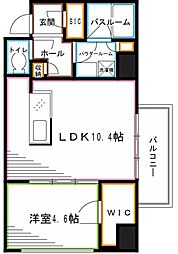 JR中央本線 西荻窪駅 徒歩2分の賃貸マンション 6階1LDKの間取り