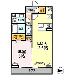 JR中央本線 西荻窪駅 徒歩10分の賃貸アパート 2階1LDKの間取り