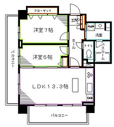 グランピラー高井戸 2LDKの間取図画像