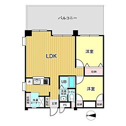 パークヒルズ.K 2LDKの間取図画像