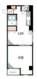 第五勝又ビル 1LDKの間取図画像