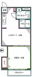 第5シュヴェルニー 1LDKの間取図画像