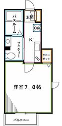 エルスタンザ西荻窪 1Kの間取図画像