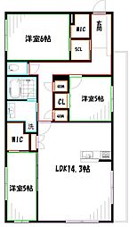 BRANCHE 3LDKの間取図画像