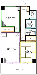 ディフロイデェ 2LDKの間取図画像
