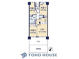 川口弥平パーク・ホームズ 3LDKの間取図画像