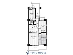 インペリアル東久留米B棟 3LDKの間取図画像