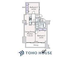 ダイアパレス代官山 2LDKの間取図画像