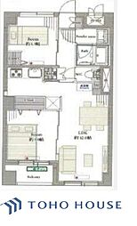 ライオンズマンション王子第5 2LDKの間取図画像