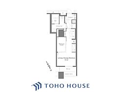 パークコート神宮前 1LDKの間取図画像