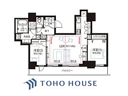 パークタワー滝野川 2LDKの間取図画像
