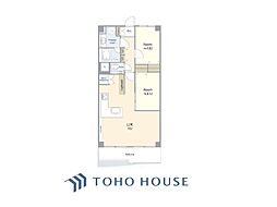 目黒台スカイマンション 2LDKの間取図画像