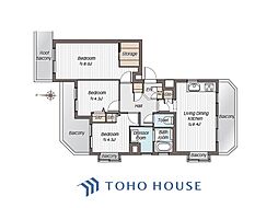 ライオンズマンション中村橋第2 3LDKの間取図画像