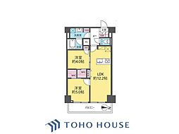 シャンボール三軒茶屋 2LDKの間取図画像