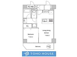 モナークMANSION第2方南A 1LDKの間取図画像