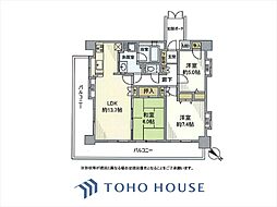 藤和シティホームズ千歳烏山弐番館 3LDKの間取図画像