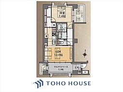 アトラス江戸川アパートメント 1LDKの間取図画像