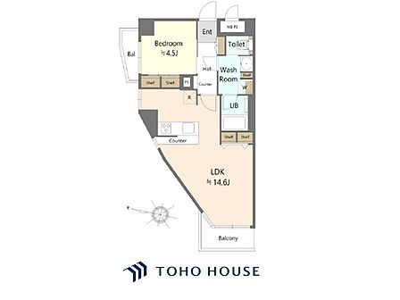 【house the light is illuminat】採光と風 家事導線も比較的良好で、風通しの良さで過ごしやすい麗(うら)らかな気分にさせてくれるリビング