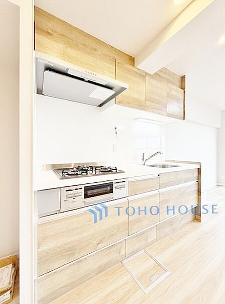 【KITCHEN】◆ワクワク◆開放的で機能性も高いシステムキッチン。お子様は毎日のご飯にワクワク!