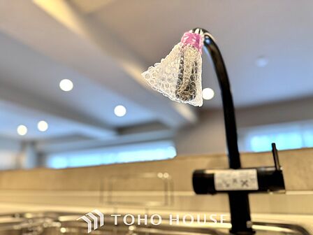【Water cleaner】蛇口から流れ出すお水はクリーンでいつも楽しめます。また浄水器内臓シャワー混合栓なので場所取らずのスッキリとしたスタイルです。