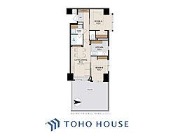アールヴェール三鷹中央通り 2LDKの間取図画像