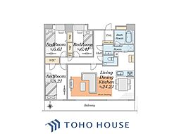石神井公園ピアレスA棟ザ・タワー 3LDKの間取図画像