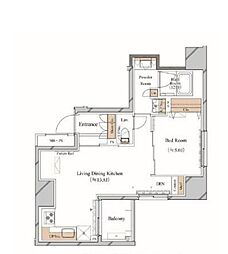 東京メトロ銀座線 稲荷町駅 徒歩3分の賃貸マンション 3階1LDKの間取り