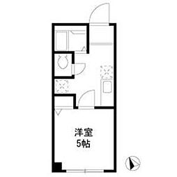 東京メトロ千代田線 町屋駅 徒歩14分の賃貸マンション 3階1Kの間取り