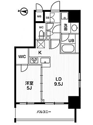 都営大江戸線 両国駅 徒歩6分の賃貸マンション 4階1LDKの間取り