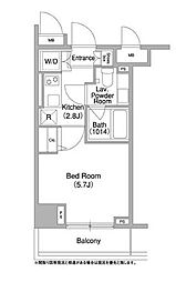 JR総武線 両国駅 徒歩9分の賃貸マンション 5階1Kの間取り