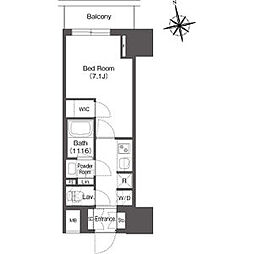 コンフォリア東上野 1Kの間取図画像