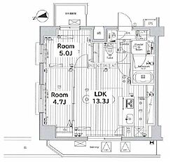 メイクス上野 2LDKの間取図画像