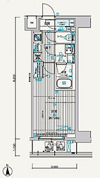 メインステージ元浅草3 1Kの間取図画像