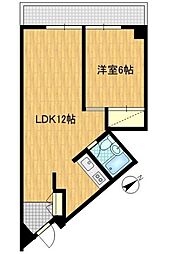 佐々木コーポ 1LDKの間取図画像
