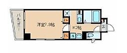 ラルジュマノワール 1Kの間取図画像