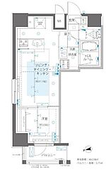 ZOOM浅草WEST 1LDKの間取図画像