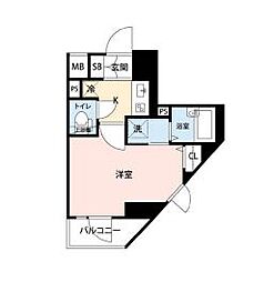 ハーモニーレジデンス御茶ノ水 1Kの間取図画像