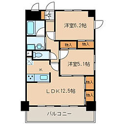 FOREST北綾瀬1 2LDKの間取図画像