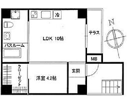 f. 1LDKの間取図画像