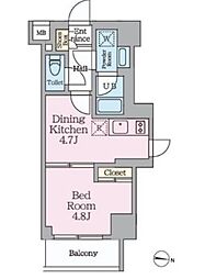 HY's 三ノ輪 II 1DKの間取図画像