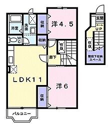 ノースショア 2LDKの間取図画像