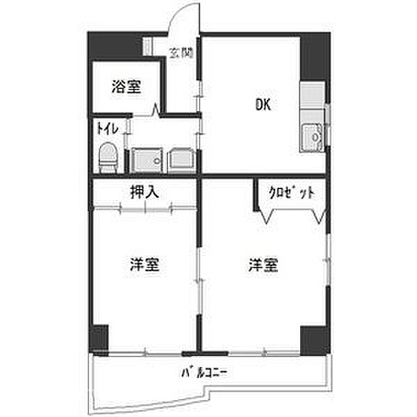 敷島ビル(旧鈴木ビル) 302｜愛知県名古屋市中区千代田５丁目(賃貸マンション2DK・3階・52.06㎡)の写真 その2