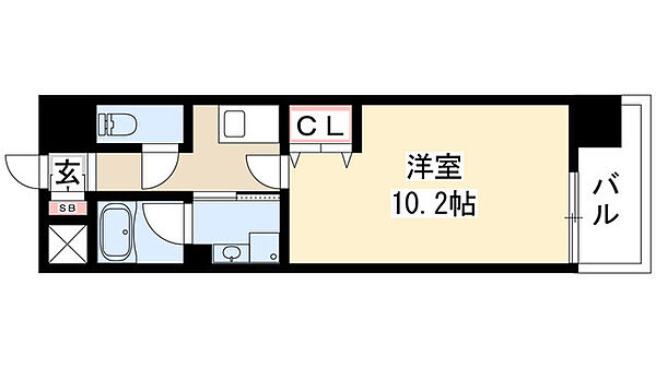 ヒルズ新栄2号館 604｜愛知県名古屋市中区新栄２丁目(賃貸マンション1K・6階・31.52㎡)の写真 その2