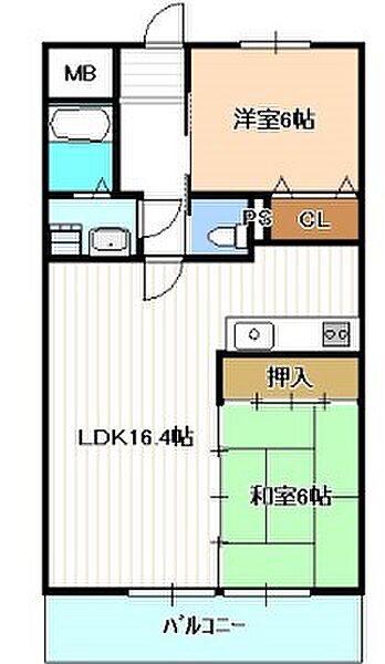 グレイス犬飼 5C｜愛知県名古屋市西区平中町(賃貸マンション2LDK・5階・61.00㎡)の写真 その2