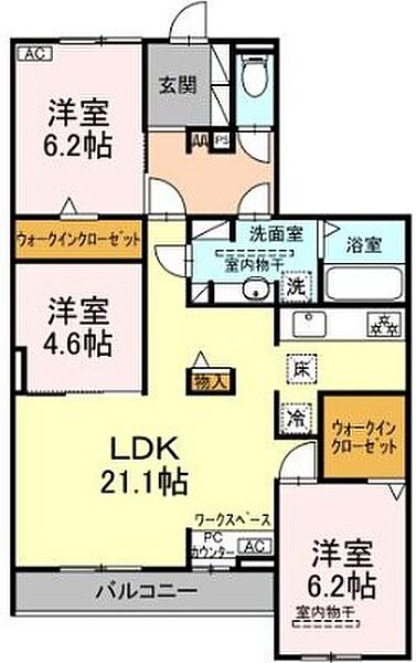 （仮）D-room八社 102｜愛知県名古屋市中村区八社１丁目(賃貸アパート3LDK・1階・85.53㎡)の写真 その1