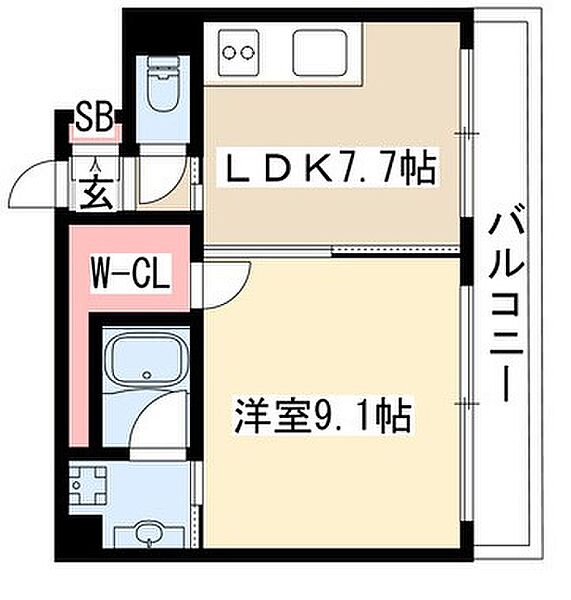 Casone asso(カゾーネアッソ) 1108｜愛知県名古屋市中区錦２丁目(賃貸マンション1LDK・11階・41.04㎡)の写真 その2