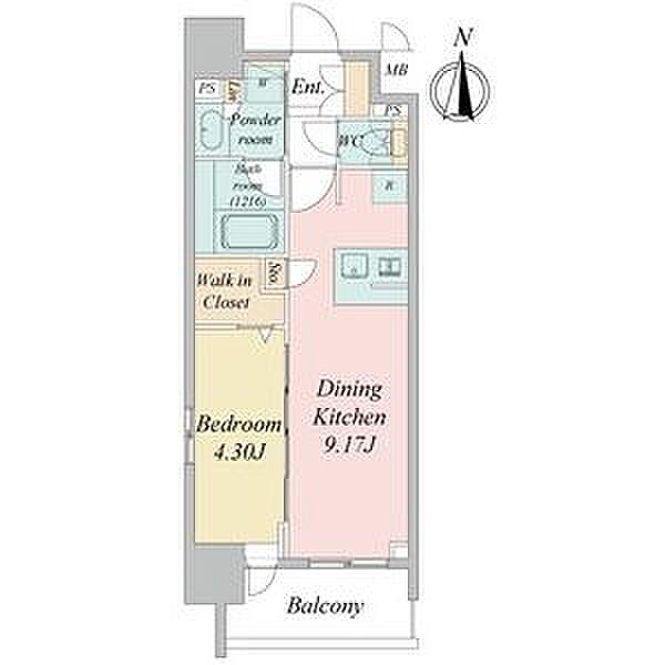 クレストコート泉一丁目 404｜愛知県名古屋市東区泉１丁目(賃貸マンション1LDK・4階・33.46㎡)の写真 その2