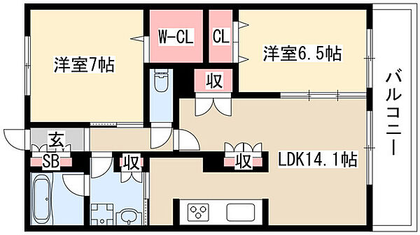 テラッツァ白壁 602｜愛知県名古屋市東区白壁２丁目(賃貸マンション2LDK・6階・63.00㎡)の写真 その2