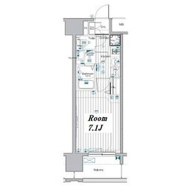 メイクスデザイン鶴舞 1503｜愛知県名古屋市中区千代田５丁目(賃貸マンション1K・15階・23.22㎡)の写真 その2