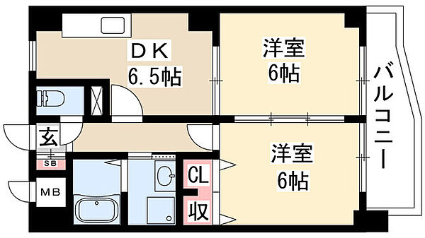 第3タジックビル 904｜愛知県名古屋市中区栄５丁目(賃貸マンション2DK・9階・42.76㎡)の写真 その2